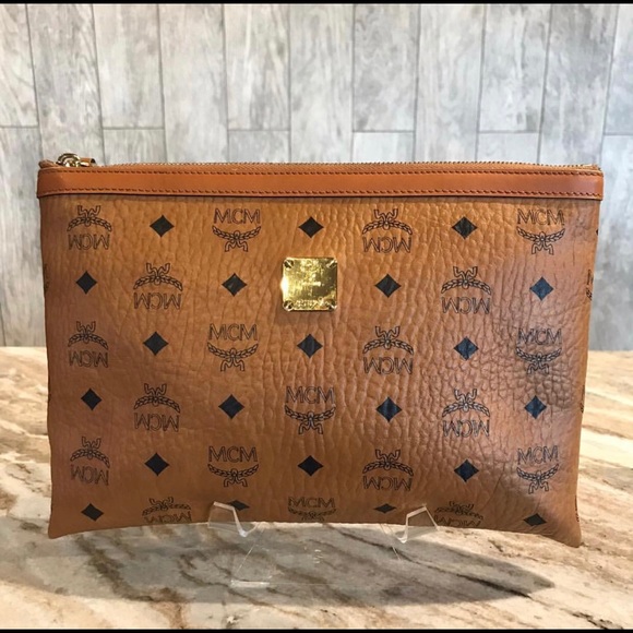 MCM Handbags - MCM1 cognac clutch